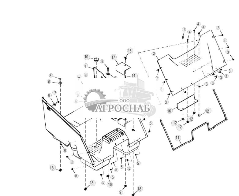 Передние крышки, электрогидравлическая система управления - ST140 221.jpg